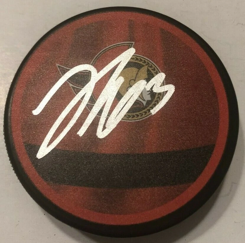 TYLER ENNIS SIGNED OTTAWA SENATORS HOCKEY PUCK W/ CASE COA