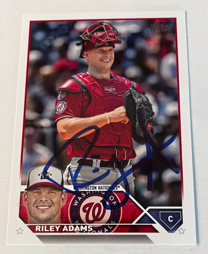RILEY ADAMS SIGNED 2023 TOPPS BASEBALL CARD AUTO