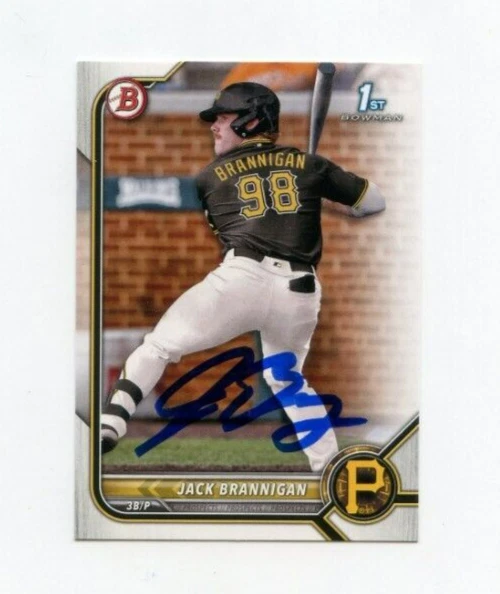 JACK BRANNIGAN SIGNED 2022 BOWMAN DRAFT BASEBALL CARD AUTO