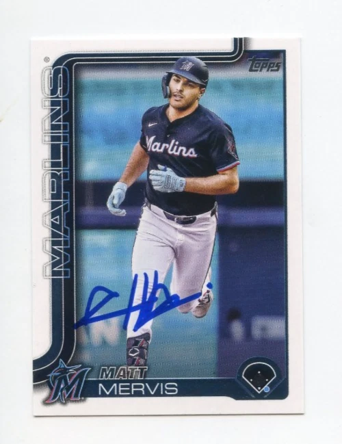 MATT MERVIS SIGNED AUTOGRAPHED 2025 TOPPS BASEBALL CARD AUTO