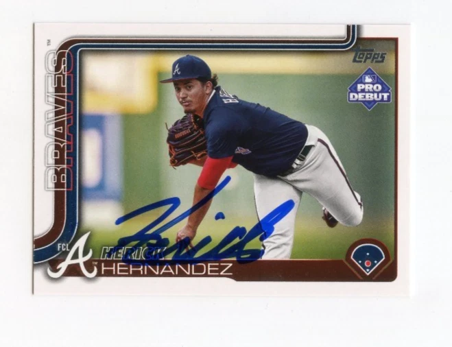 HERICK HERNANDEZ SIGNED AUTOGRAPHED 2025 TOPPS PRO DEBUT BASEBALL CARD AUTO