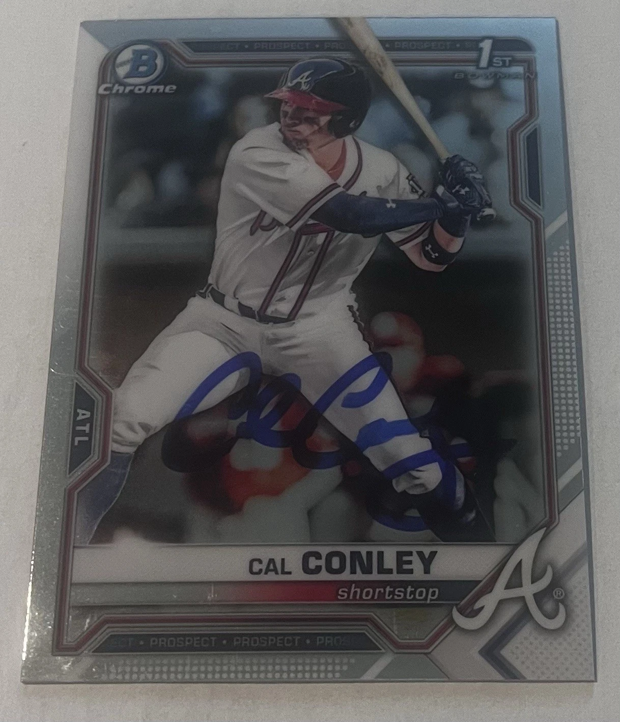 CAL CONLEY SIGNED 2021 BOWMAN DRAFT CHROME PROSPECT CARD AUTO