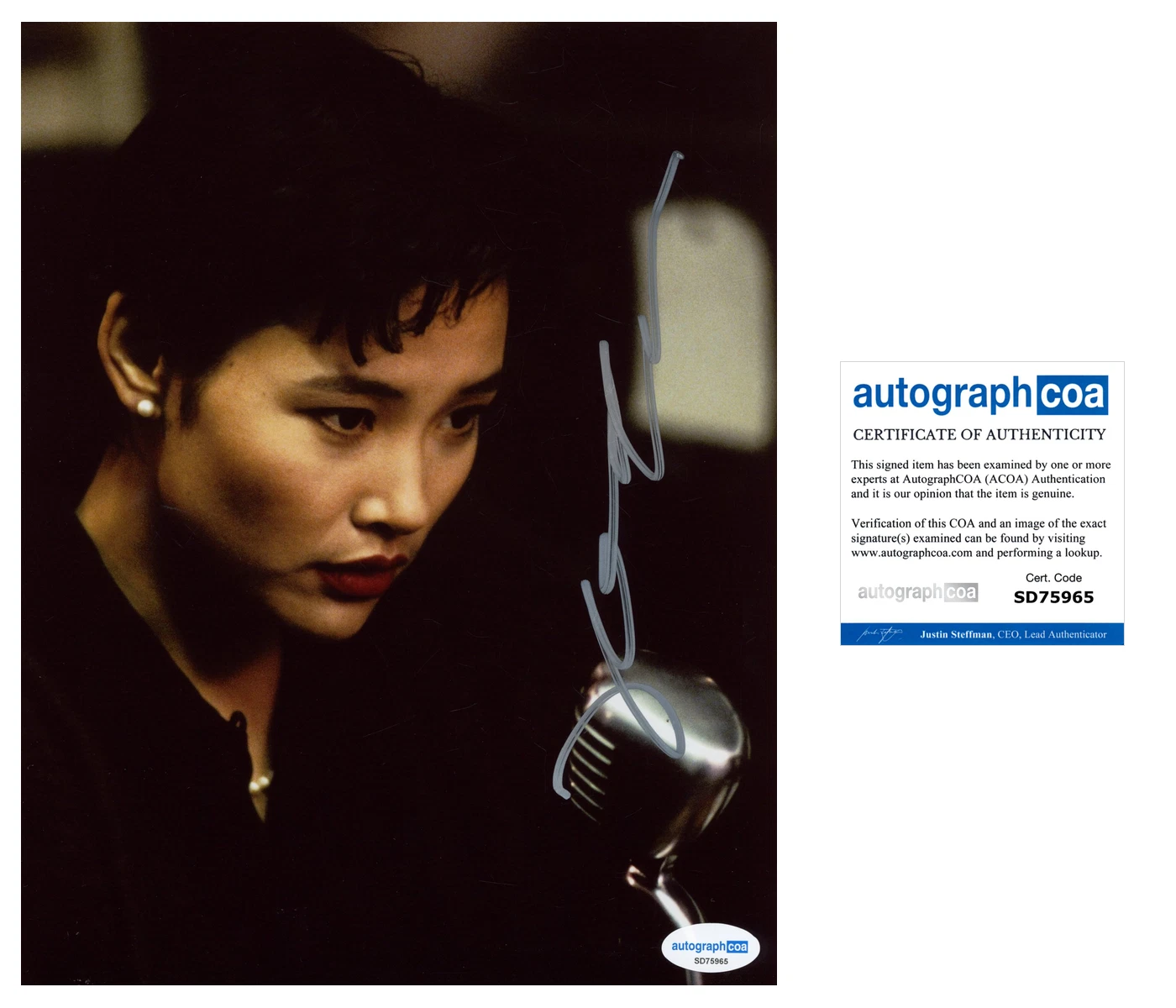 Joan Chen 'Twin Peaks' RARE Signed 8x10 Photo 'Jocelyn Packard' ACOA Autograph