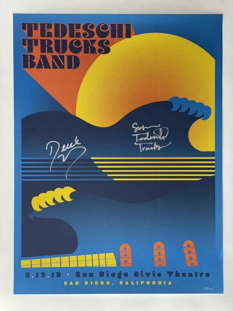 SUSAN TEDESCHI & DEREK TRUCKS SIGNED AUTOGRAPH 18X24 CONCERT TOUR POSTER 5/12/19