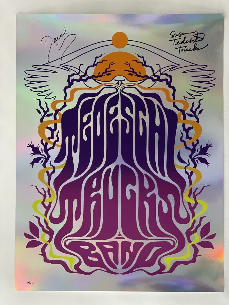 SUSAN TEDESCHI DEREK TRUCKS BAND SIGNED AUTOGRAPH 18X24 CONCERT TOUR POSTER