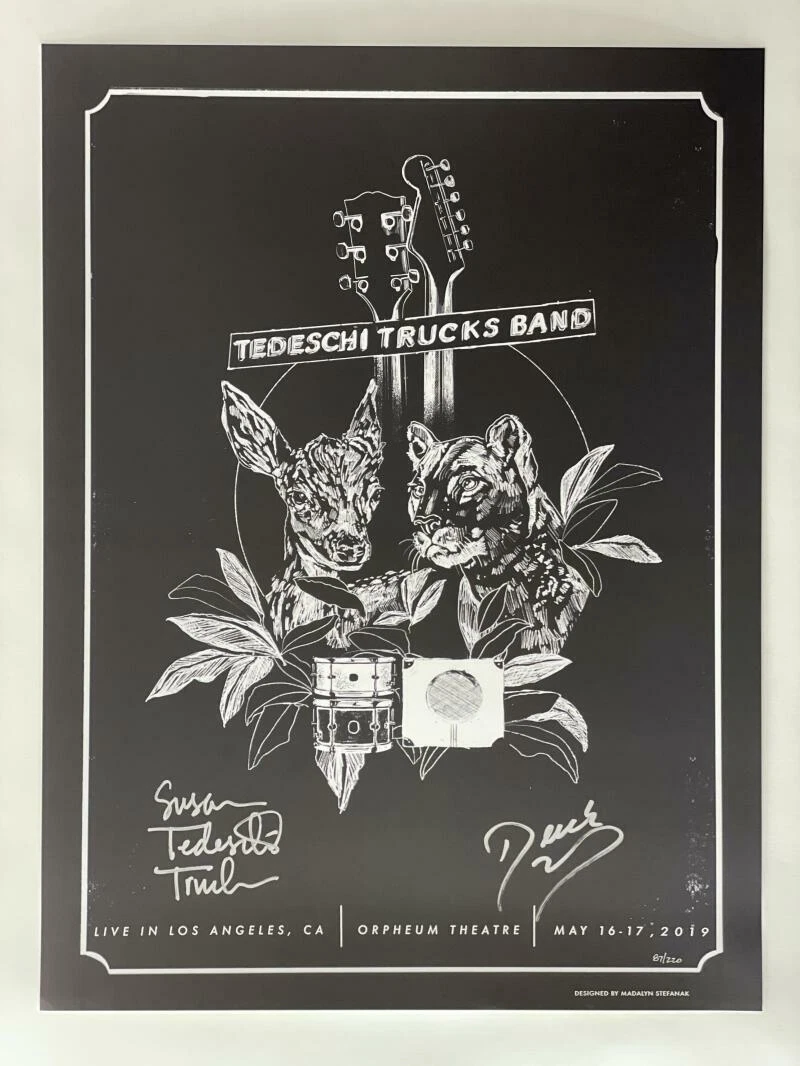 SUSAN TEDESCHI & DEREK TRUCKS BAND SIGNED AUTOGRAPH 18X24 CONCERT TOUR POSTER