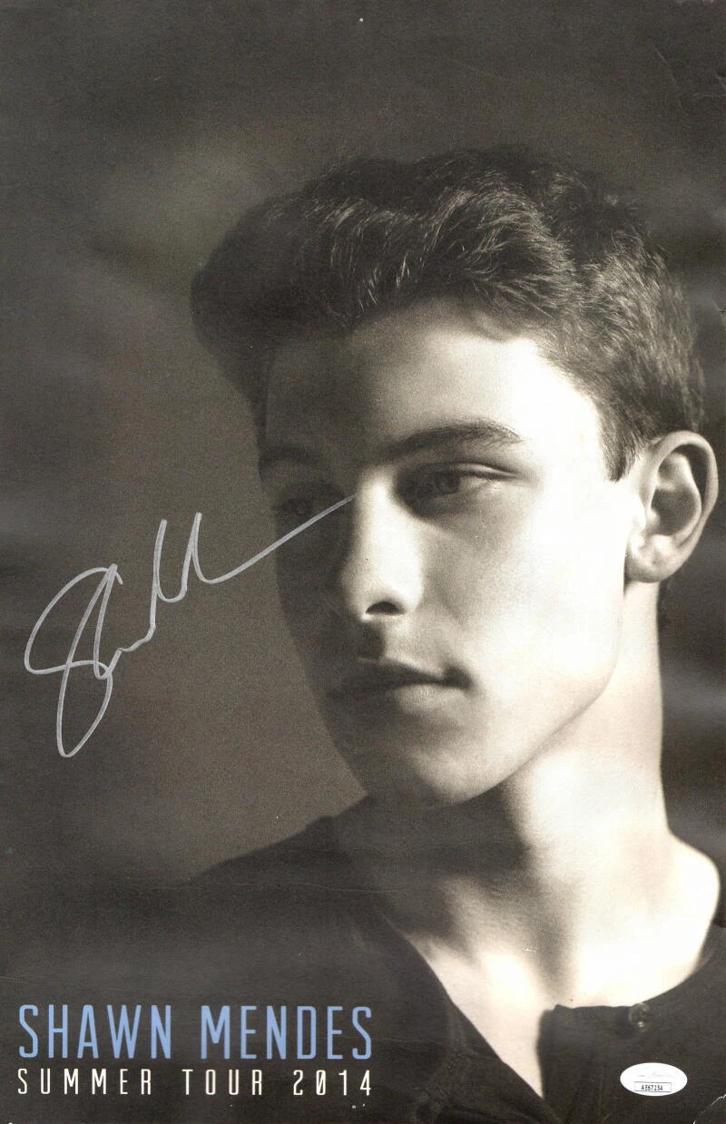 SHAWN MENDES SIGNED AUTOGRAPH 11X17 CONCERT TOUR POSTER - SUMMER 2014, RARE! JSA