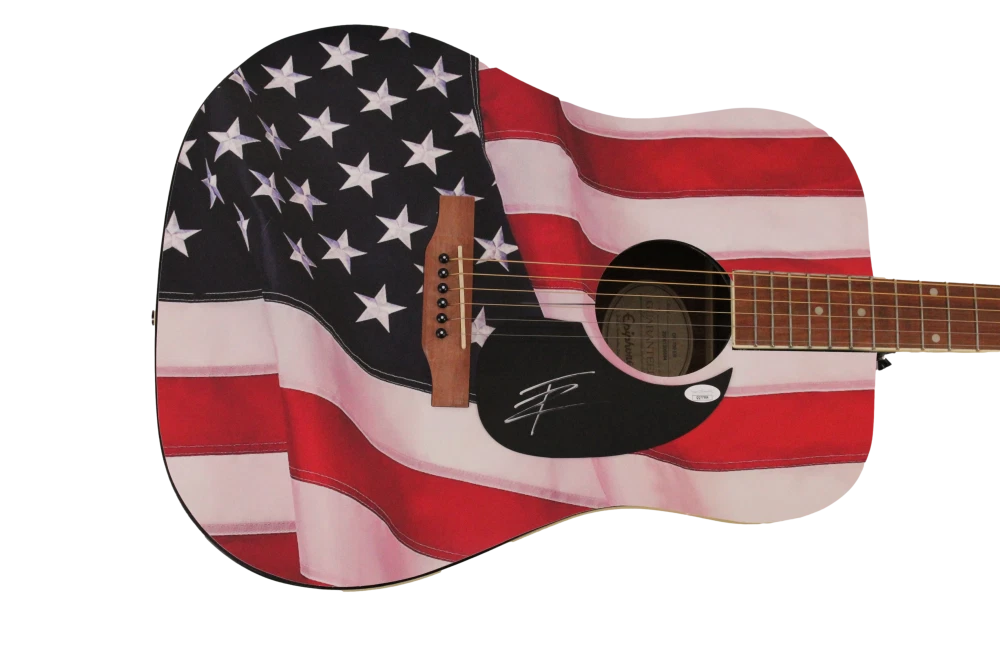 THOMAS RHETT SIGNED AUTOGRAPH CUSTOM AMERICAN FLAG GIBSON EPIPHONE GUITAR JSA