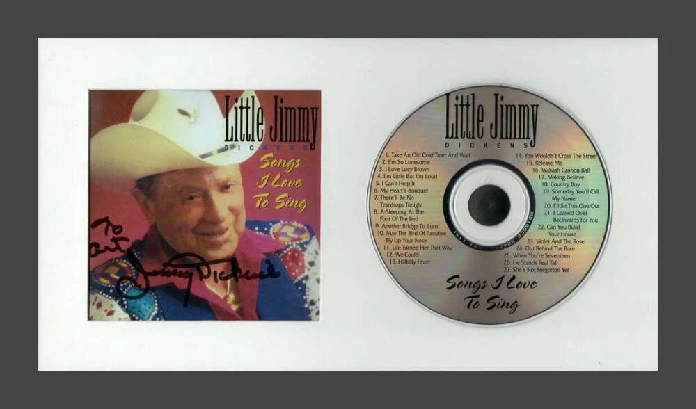 LITTLE JIMMY DICKENS SIGNED AUTOGRAPH 