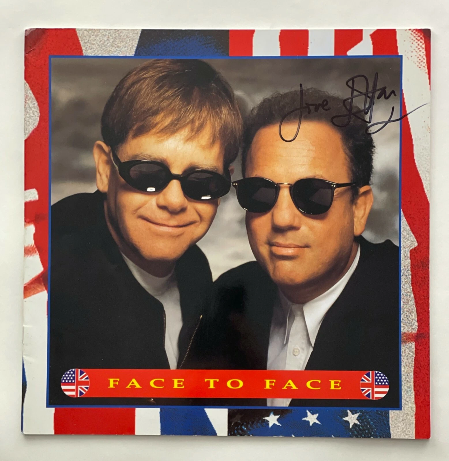 ELTON JOHN SIGNED AUTOGRAPH 2009 FACE TO FACE TOUR PROGRAM W/ BILLY JOEL JSA LOA