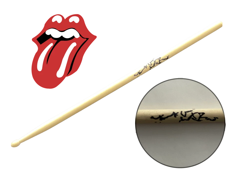 CHARLIE WATTS SIGNED AUTOGRAPH DRUMSTICK - THE ROLLING STONES TATTOO YOU W/ JSA