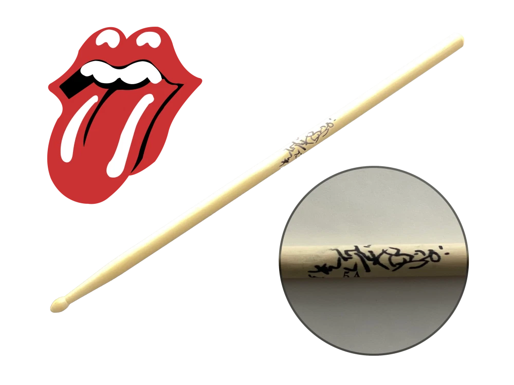 CHARLIE WATTS SIGNED AUTOGRAPH DRUMSTICK - THE ROLLING STONES TATTOO YOU W/ JSA
