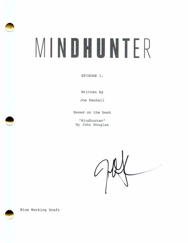 JONATHAN GROFF SIGNED AUTOGRAPH MINDHUNTER FULL PILOT SCRIPT - HOLT MCCALLANY