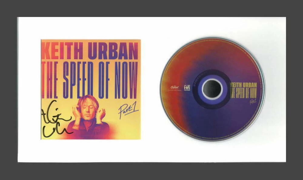 KEITH URBAN SIGNED AUTOGRAPH THE SPEED OF NOW FRAMED CD DISPLAY - READY TO HANG!