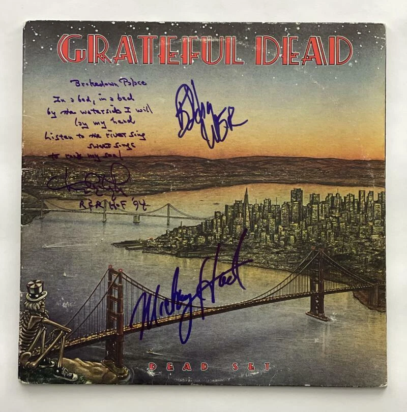 BOB WEIR MICKEY HART, CONSTANTEN SIGNED AUTOGRAPH ALBUM RECORD GRATEFUL DEAD JSA