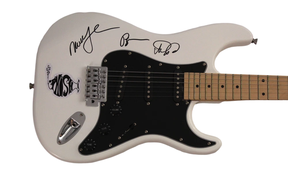 PHISH BAND (X3) SIGNED AUTOGRAPH FS ELECTRIC GUITAR TREY ANASTASIO PAGE MIKE JSA