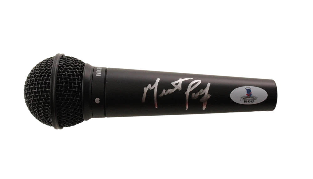 MEAT LOAF SIGNED AUTOGRAPH MICROPHONE MIC - BAT OUT OF HELL, ROCK LEGEND W/ BAS