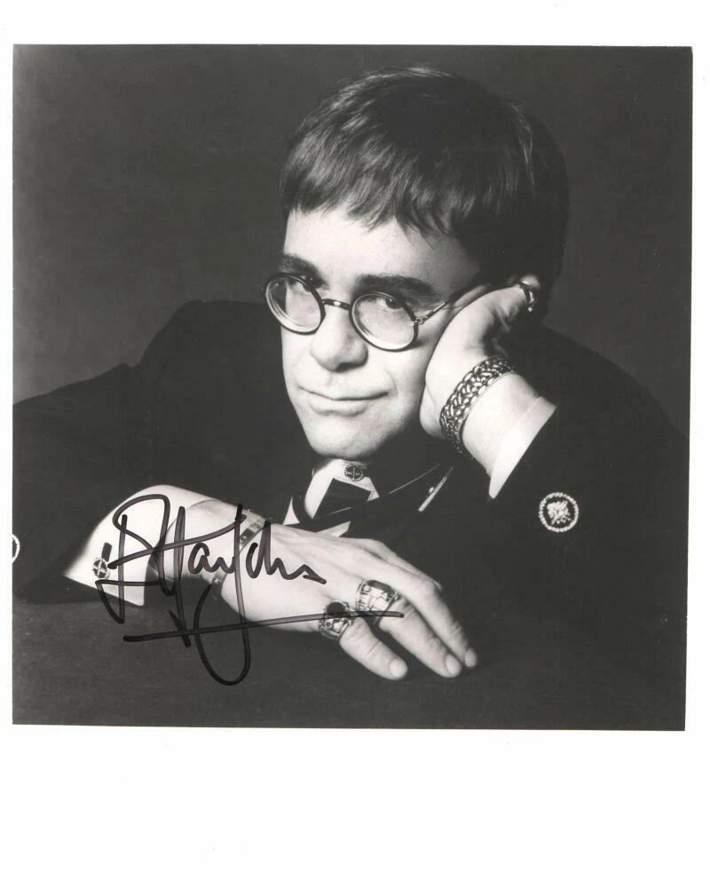 ELTON JOHN SIGNED AUTOGRAPH 8X10 PHOTO - CAPTAIN FANTASTIC, HONKY CHATEAU W/ JSA