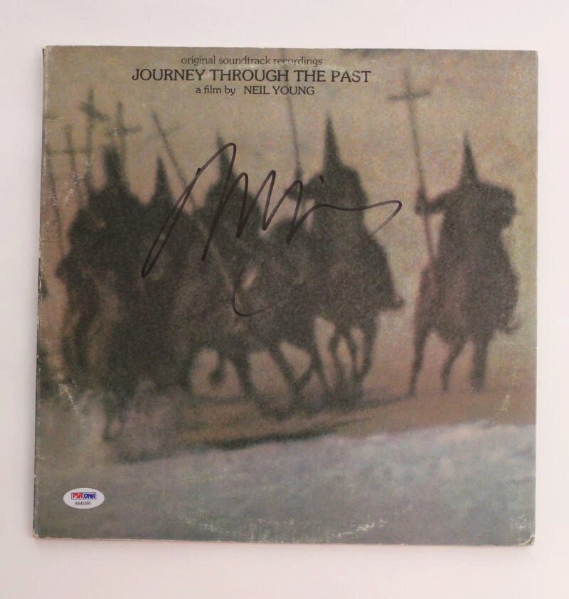 NEIL YOUNG SIGNED AUTOGRAPH ALBUM VINYL RECORD - JOURNEY THROUGH THE PAST PSA