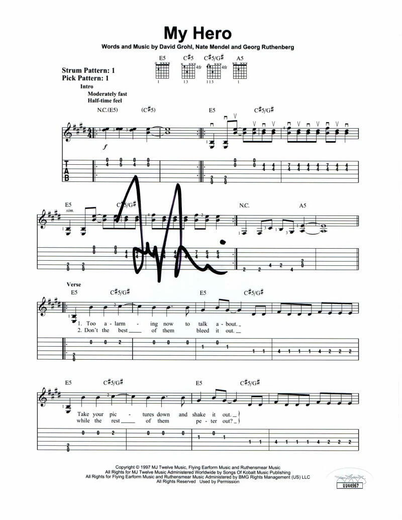 TAYLOR HAWKINS SIGNED AUTOGRAPH 