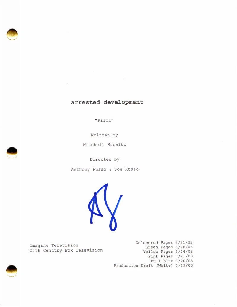 ALIA SHAWKAT SIGNED AUTOGRAPH ARRESTED DEVELOPMENT FULL PILOT SCRIPT - RARE!