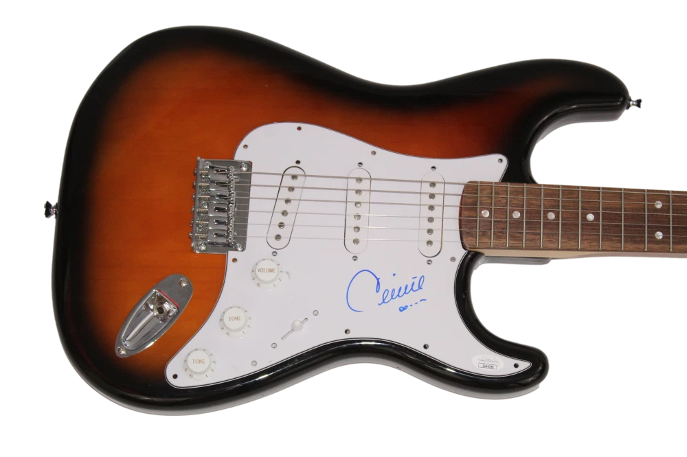 CELINE DION SIGNED AUTOGRAPH FENDER ELECTRIC GUITAR - LET'S TALK ABOUT LOVE JSA