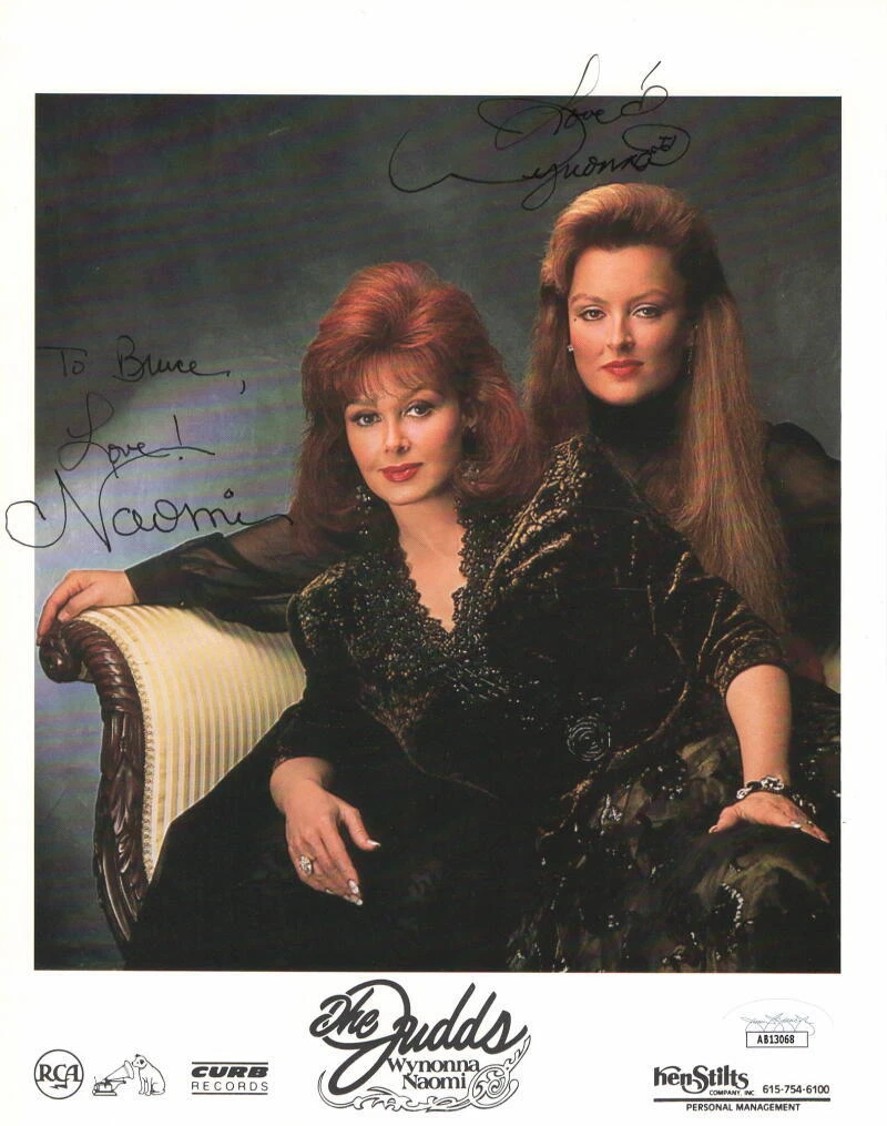NAOMI JUDD & WYNONNA JUDD SIGNED AUTOGRAPH 8X10 PHOTO  THE JUDDS W/ JSA COA
