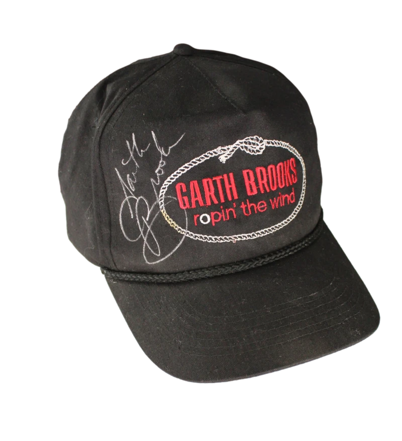 GARTH BROOKS SIGNED AUTOGRAPH ROPIN THE WIND TOUR HAT CAP - VERY RARE! JSA COA