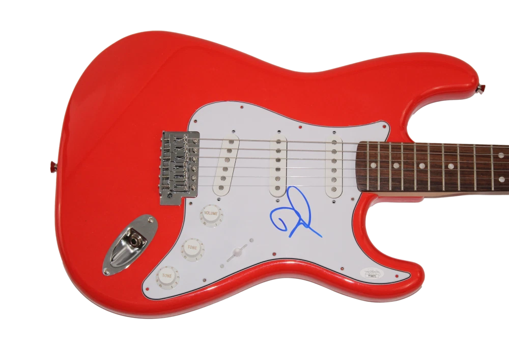 DAVE GROHL SIGNED AUTOGRAPH RED FENDER ELECTRIC GUITAR - FOO FIGHTERS JSA COA