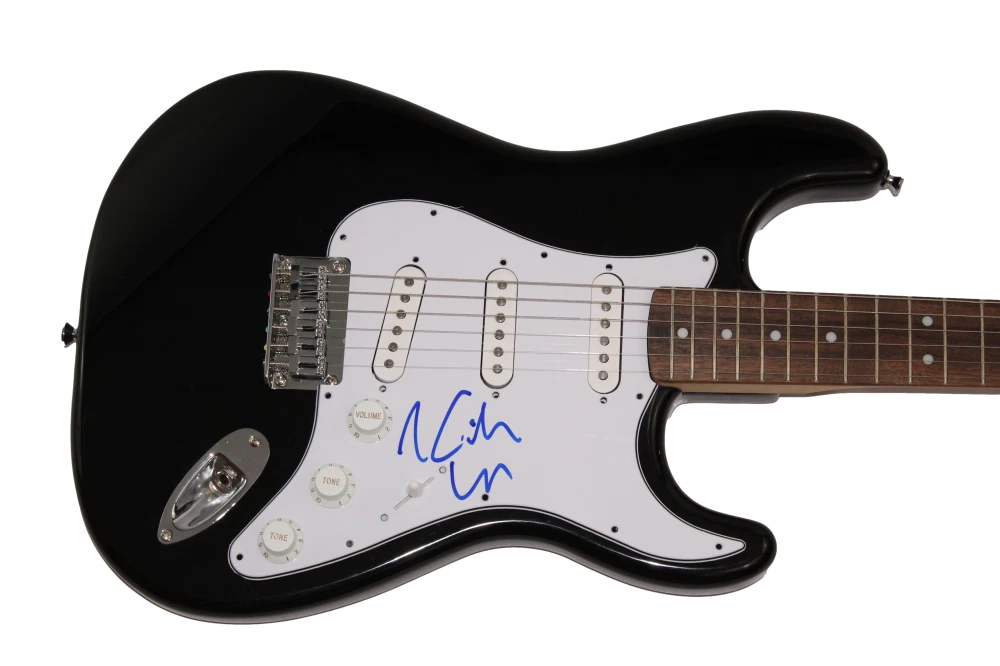 KEITH URBAN SIGNED AUTOGRAPH BLACK FENDER ELECTRIC GUITAR COUNTRY MUSIC STAR JSA