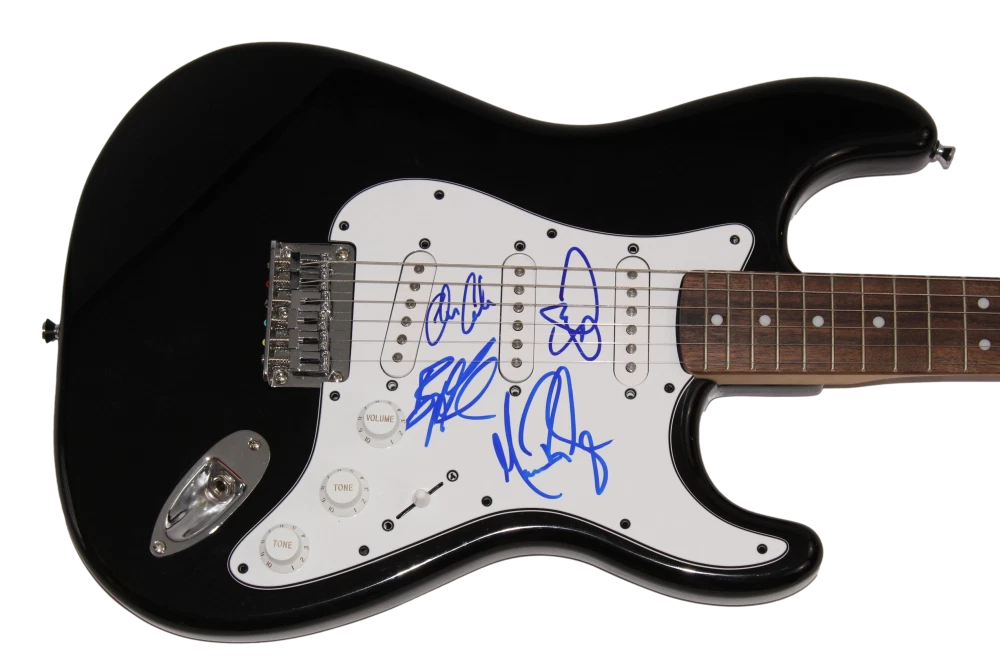 OAR O.A.R. BAND (X4) SIGNED AUTOGRAPH BLACK FULL SIZE FENDER ELECTRIC GUITAR JSA