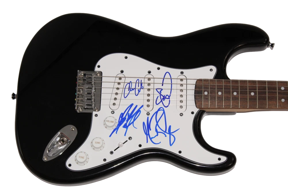 OAR BAND (X4) SIGNED AUTOGRAPH BLACK FENDER ELECTRIC GUITAR - O.A.R. JSA COA