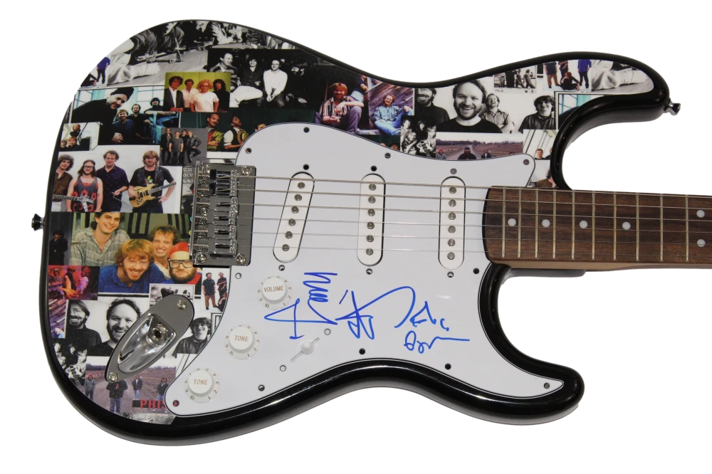 TREY ANASTASIO MIKE PAGE SIGNED AUTOGRAPH CUSTOM 1/1 FENDER GUITAR PHISH W/ JSA