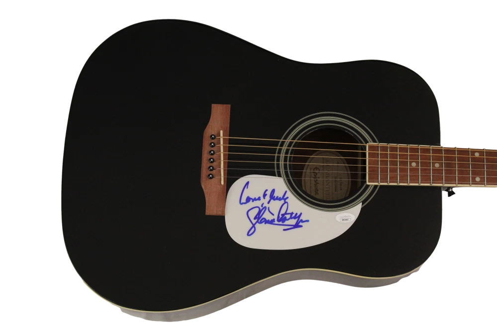 GLORIA ESTEFAN SIGNED AUTOGRAPH GIBSON EPIPHONE ACOUSTIC GUITAR RARE W/ JSA COA