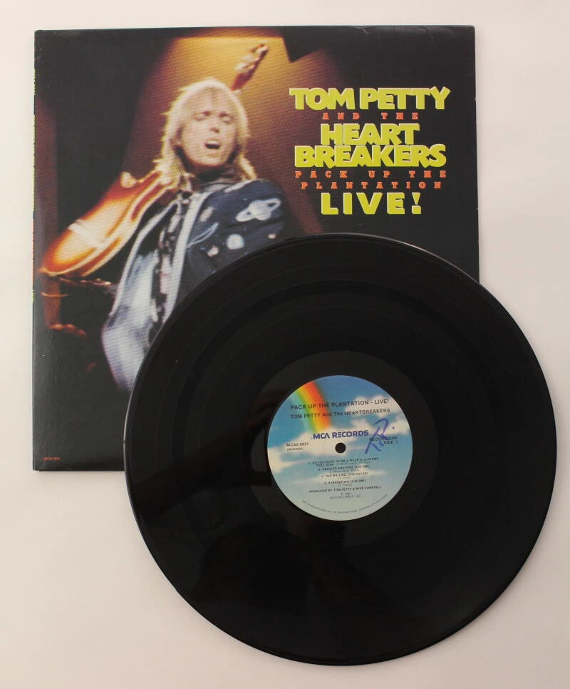 TOM PETTY SIGNED AUTOGRAPH ALBUM VINYL RECORD - PACK UP THE PLANTATION JSA COA
