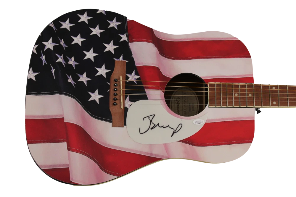 JOHN COUGAR MELLENCAMP SIGNED AUTOGRAPH CUSTOM EPIPHONE ACOUSTIC GUITAR JSA COA