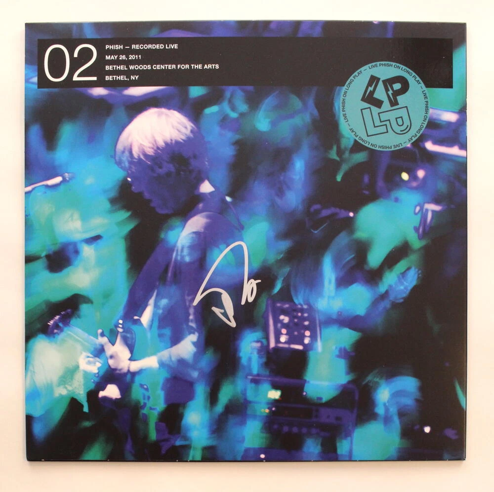 TREY ANASTASIO SIGNED AUTOGRAPH ALBUM VINYL RECORD PHISH @ BETHEL WOODS JSA COA