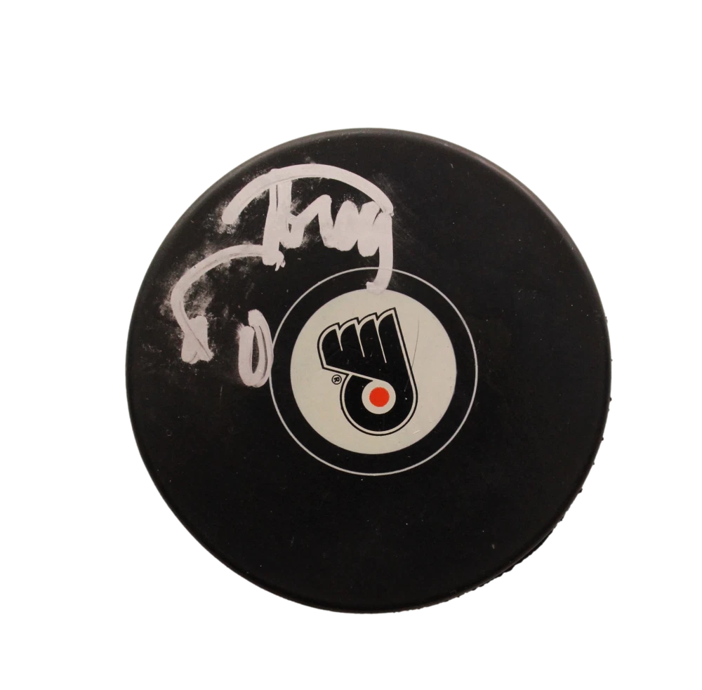 TREY ANASTASIO PHISH SIGNED AUTOGRAPH PHILADELPHIA FLYERS HOCKEY PUCK - JSA COA
