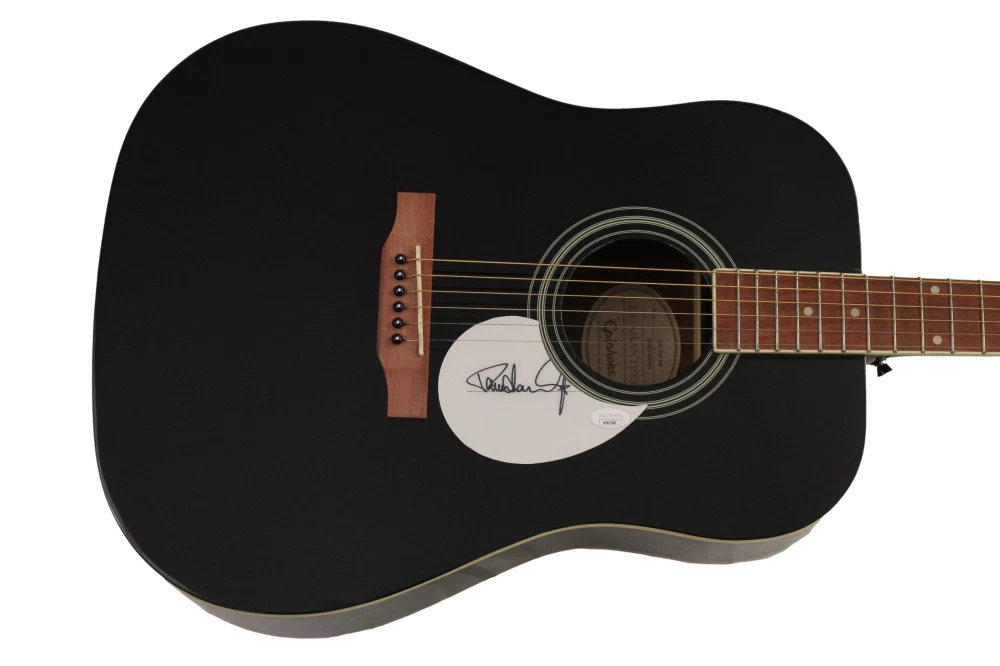 PAUL STANLEY SIGNED AUTOGRAPH GIBSON EPIPHONE ACOUSTIC GUITAR KISS ICON JSA COA