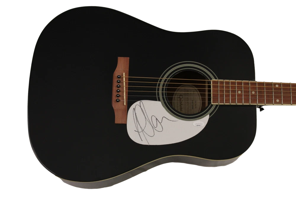 ADAM CLAYTON SIGNED AUTOGRAPH GIBSON EPIPHONE ACOUSTIC GUITAR - U2 RARE JSA COA