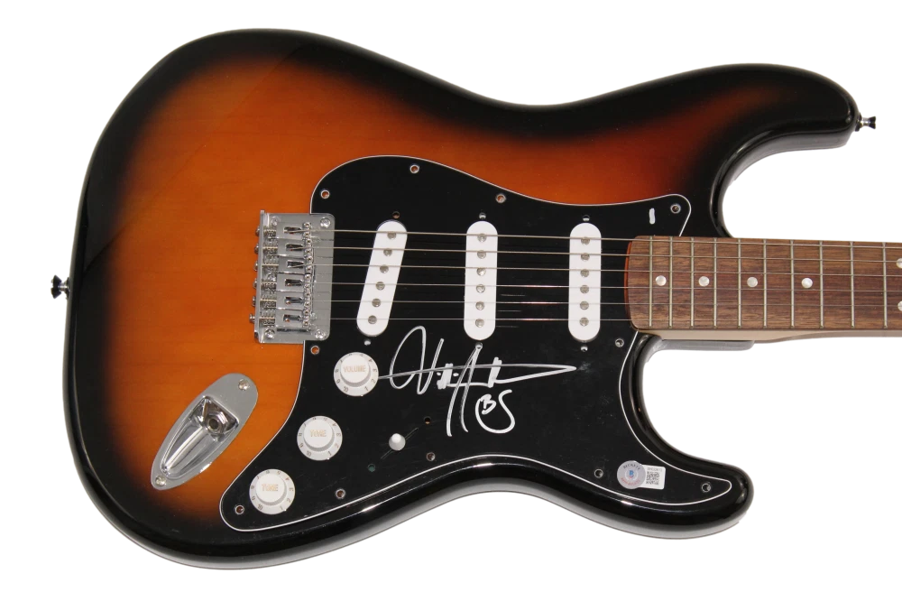 BILLY STRINGS SIGNED AUTOGRAPH FULL SIZE FENDER ELECTRIC GUITAR - RENEWAL BAS