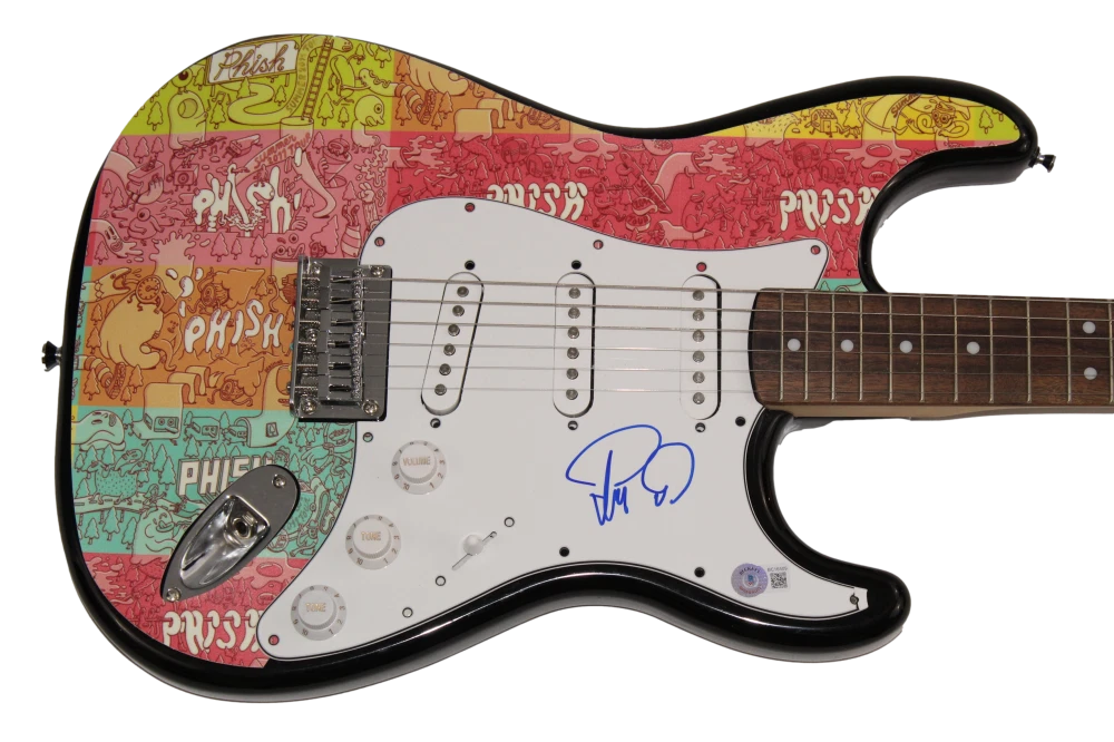 TREY ANASTASIO SIGNED AUTOGRAPH CUSTOM FENDER ELECTRIC GUITAR - PHISH 1/1 BAS