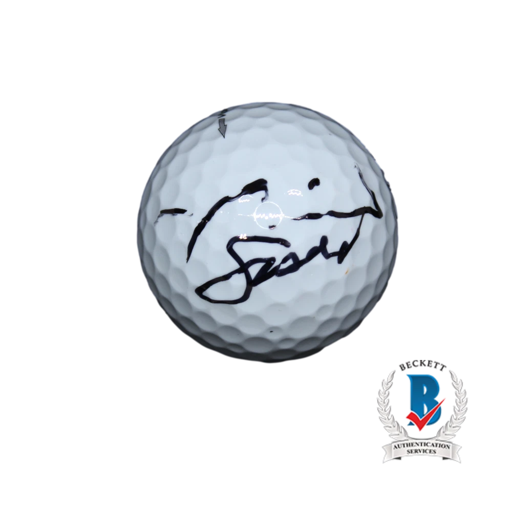 JORDAN SPIETH SIGNED AUTOGRAPH AUGUSTA MASTERS LOGO GOLF BALL - 2015 CHAMP BAS