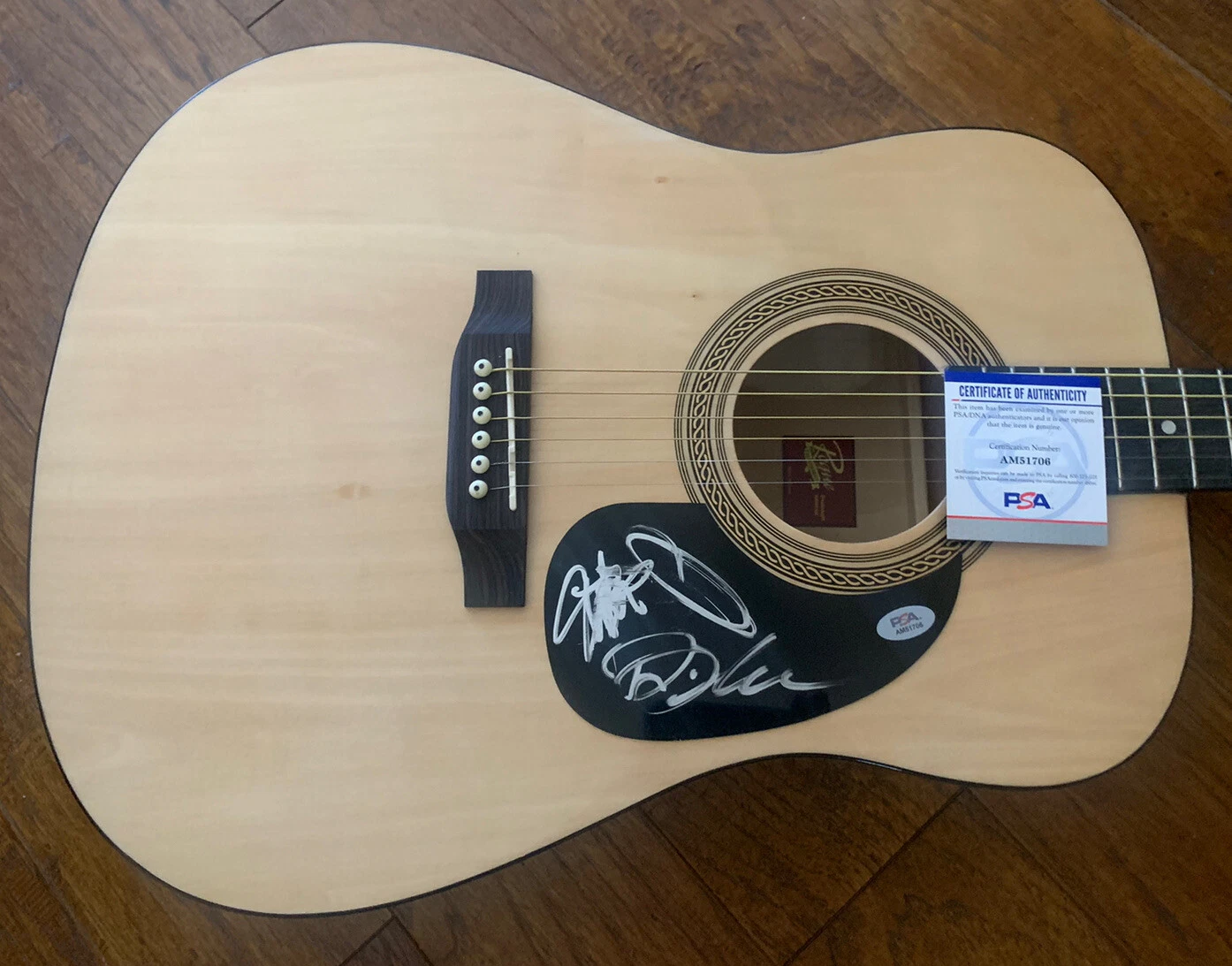 Creed X3 Band Signed Autographed Acoustic Guitar PSA Certified