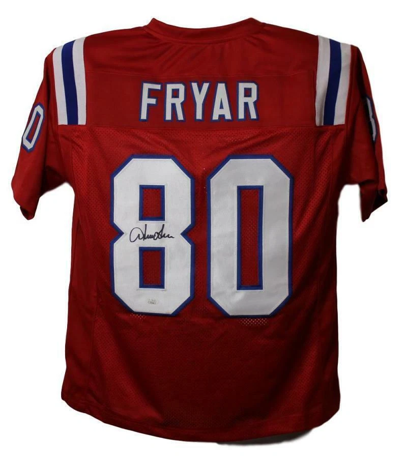 Irving Fryar Autographed/Signed Pro Style Red XL Jersey JSA 21913