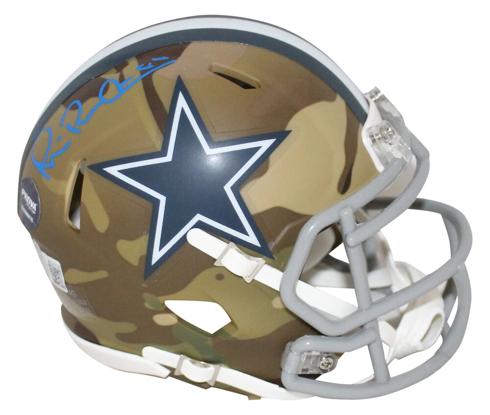 Michael Irvin Autographed/Signed Dallas Cowboys Camo Mini Helmet BAS 33740