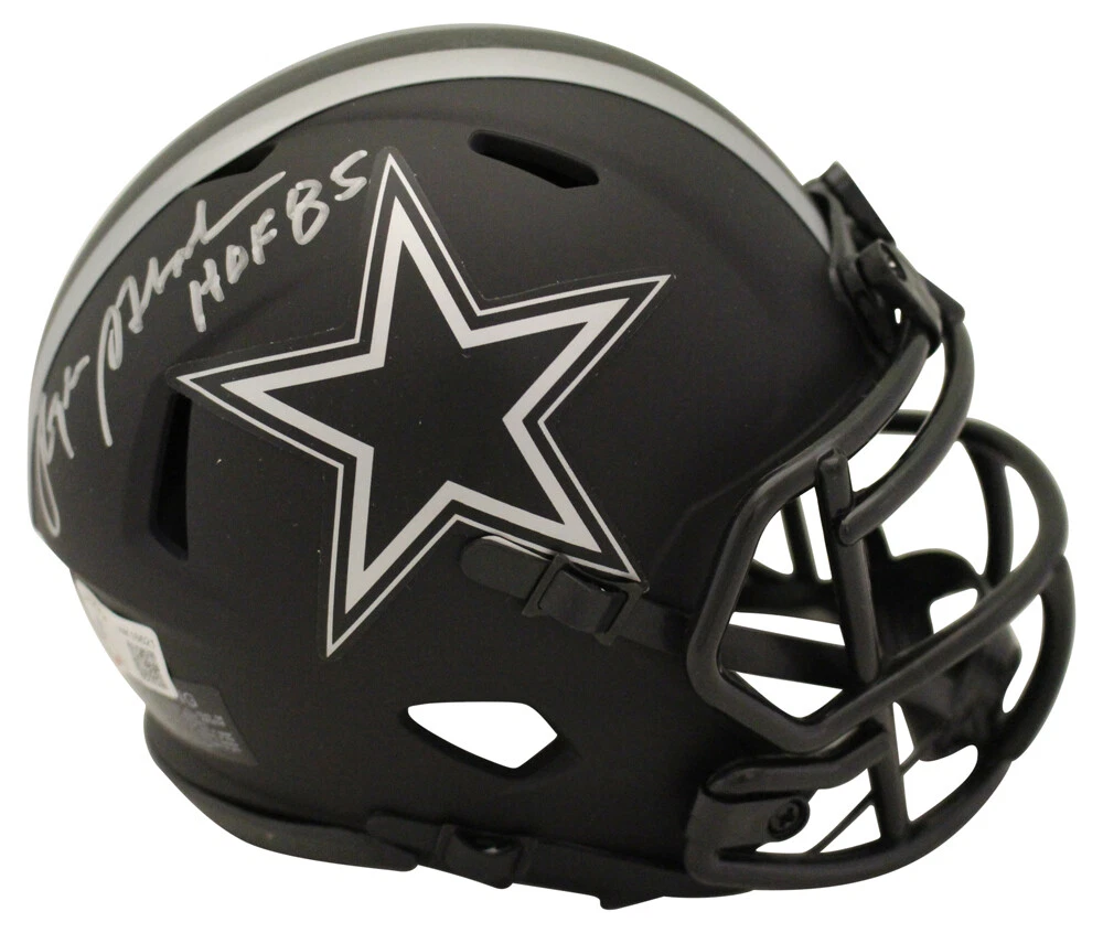 Roger Staubach Signed Dallas Cowboys Eclipse Mini Helmet HOF 85 Beckett 36158