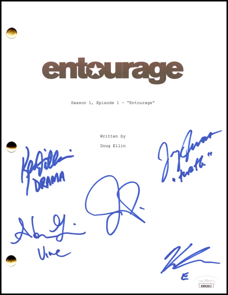 Entourage Full Cast Signed Autograph Script - Jeremy Piven Grenier +3 w/ JSA COA