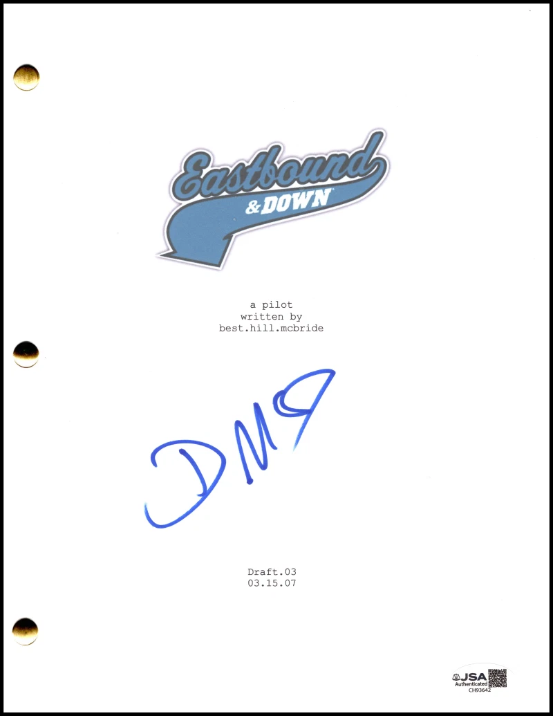 Danny McBride Signed Autograph Eastbound & Down Full Script Screenplay - JSA COA