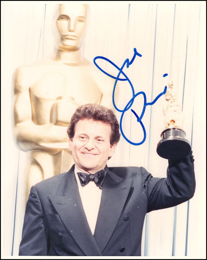 JOE PESCI SIGNED AUTOGRAPH 8×10 PHOTO – HOLDING GOODFELLAS OSCAR W/ JSA COA COLLECTIBLE MEMORABILIA